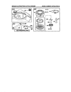 Rewind Starter/Fuel Tank Diagram and Parts List for 126T02-0709-EA  Briggs and Stratton Engine